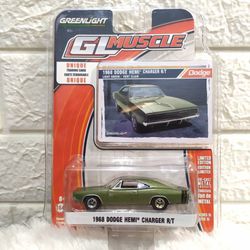 GL Muscle 1968 Dodge Hemi Charger R/T Greenlight GREEN MACHINE Chase Rare