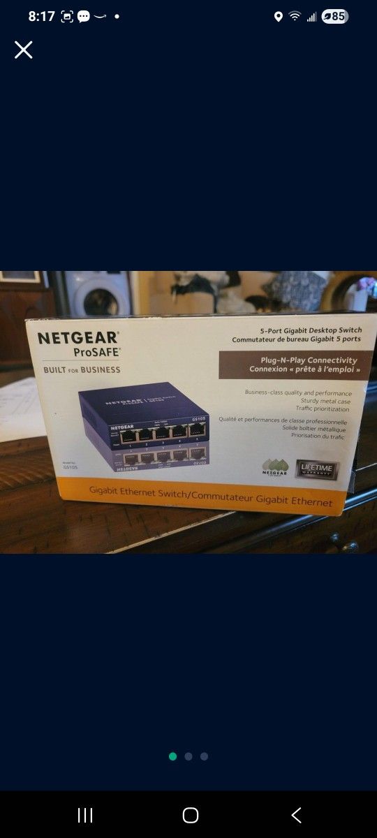 Netgear ProSafe 5 Port Network Switch