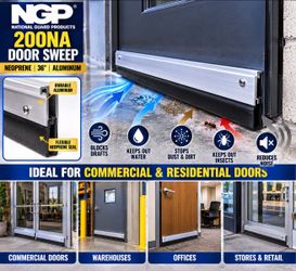 NGP 200NA Aluminum Door Sweep 36"