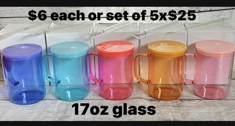 17oz Sublimation Glass Mugs