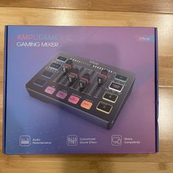 FIFINE Gaming Audio Mixer, Streaming RGB PC Mixer with XLR Microphone Interface