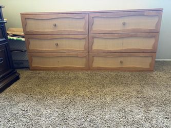 Vintage 6-Drawer Wood Dresser