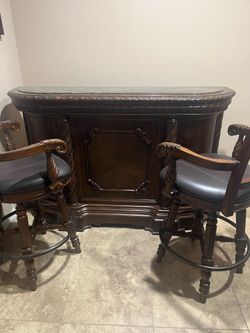 Bar and two stools