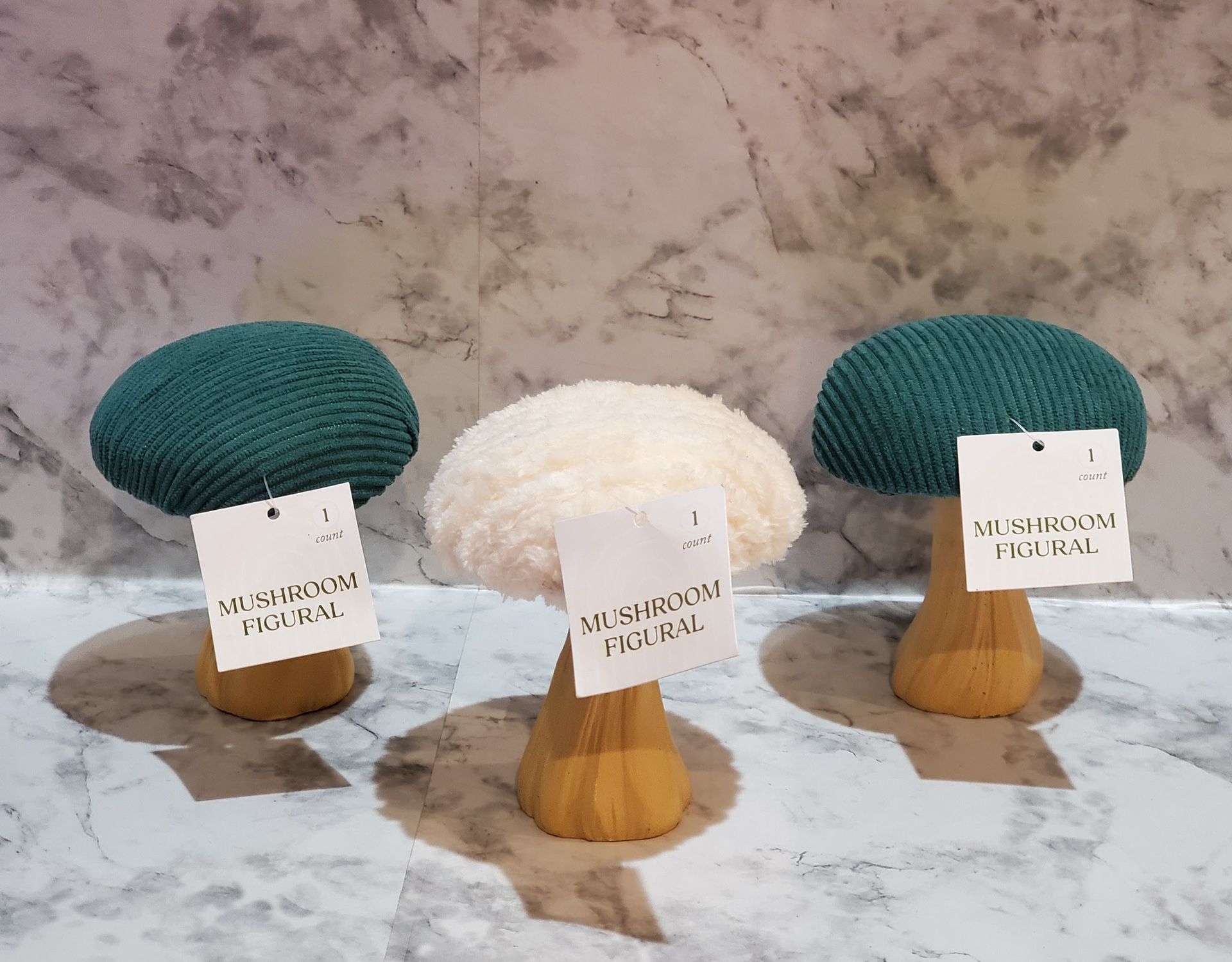 Target Bullseye Mushroom Figural Fabric Harvest Fall Set Of 3