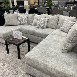 Onyzer grey sectional ,Only $54 Down Payment,Fast Delivery 