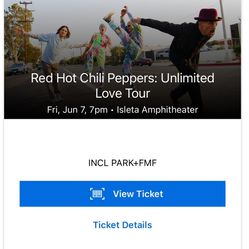 Red Hot Chili Pepper Tickets 