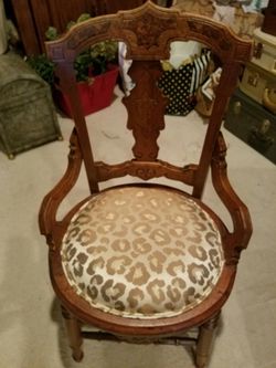 Antique Eastlake Burlwood Chair