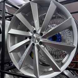 22s Silver Wheels Tires 5x112 Wheels Tires New