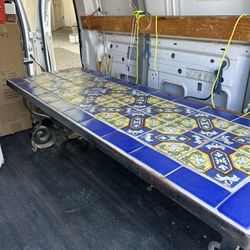 Vintage California Tile Bench With Malibu Tilps Rose Bowl Space L09 On Sunday