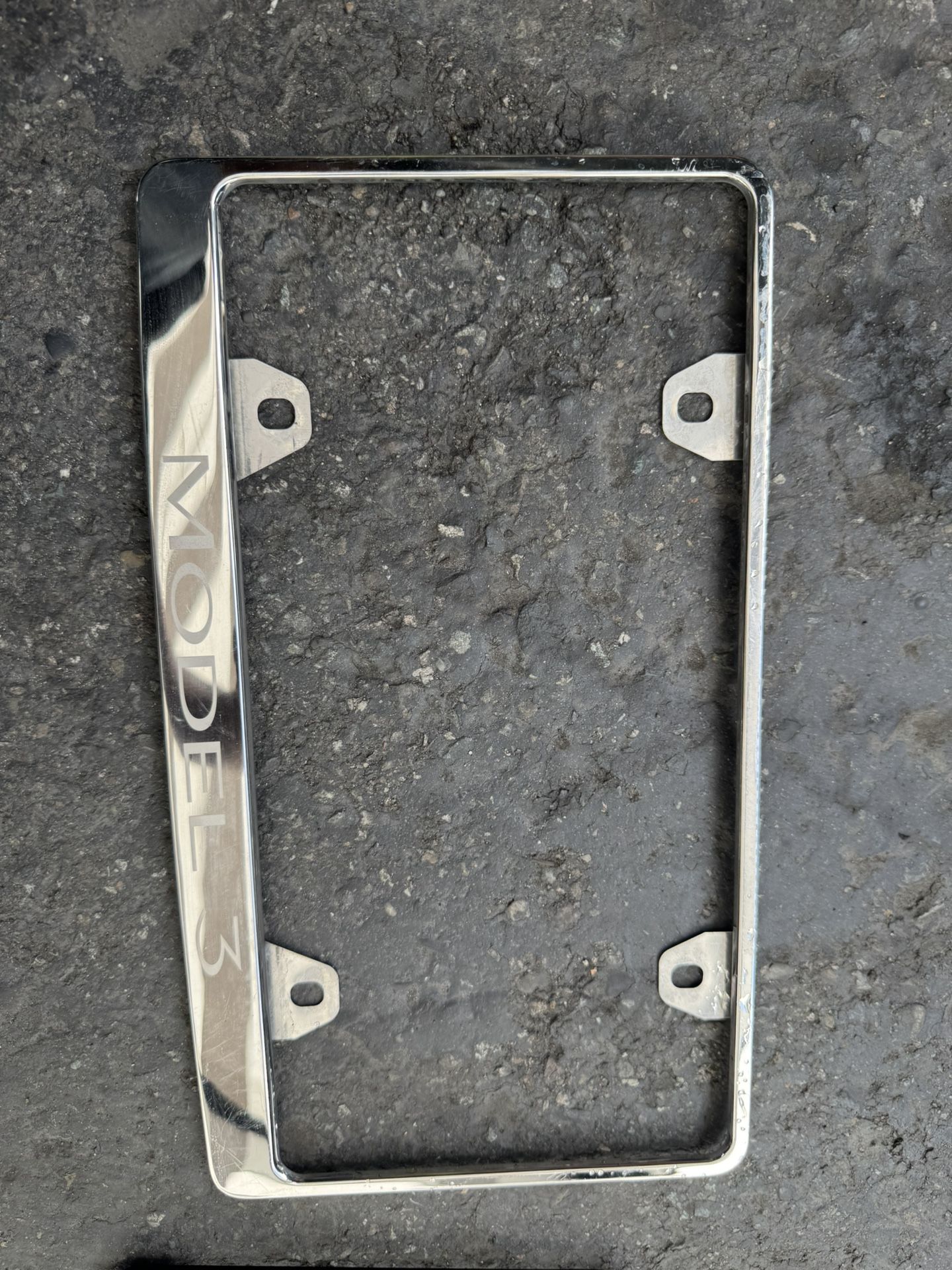Tesla Model 3 License plate metal