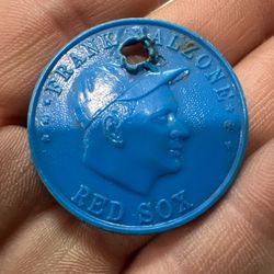 1959 Armour Hot Dog Blue Baseball Coin - Frank Malzone Boston Sox VTG MLB