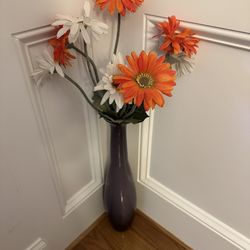 Vase with the flowers