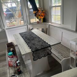 Grey White Breakfast Nook