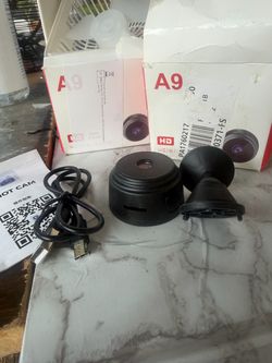 A9 HD Mini Spy Camera with Mount and USB Cable