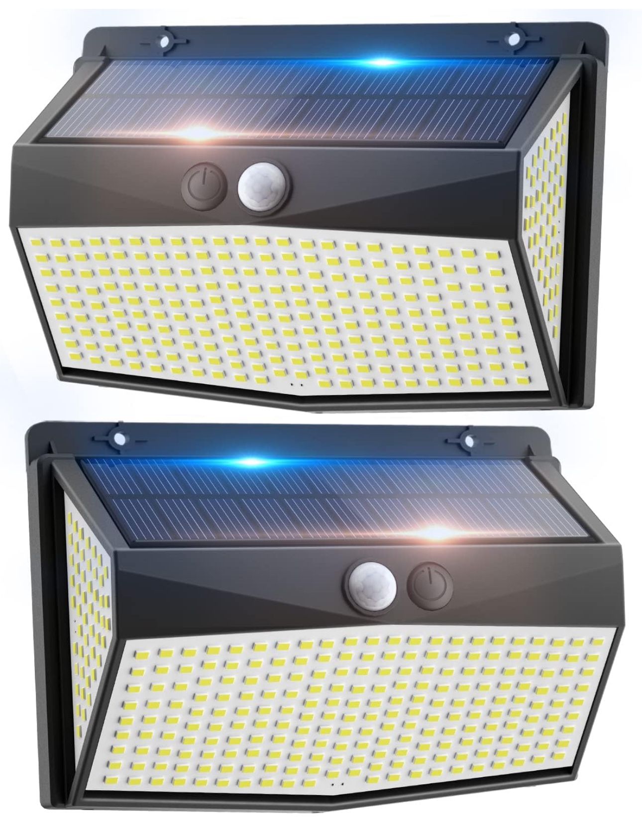 318 LED Solar Motion Sensor Lights Outdoor with 3 Lighting Modes, 270° Wide Angle Lighting, IP67 Waterproof. Wireless Security Solar Powered Flood Lig