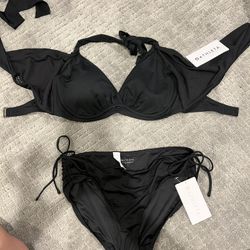New Athleta Bikini 36D/DD Large Bottom 