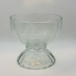 Libbey Glass Ice Cream Sundae Bowl Pedestal Dessert Dish Vintage