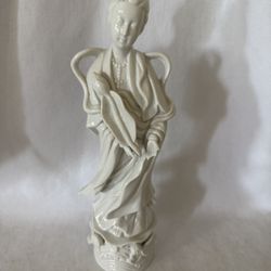 12” Homco Asian Lady Woman Statue Figurine Broke Hand
