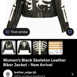 Women’s Skeleton Leather Biker jacket