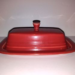 Vintage Fiesta Butter Dish (Scarlet)