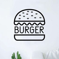 PRE MADE Wall Decal Home Decor Burger