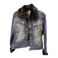 AKDMKS Jeans Jacket  charms Womens Sz XL