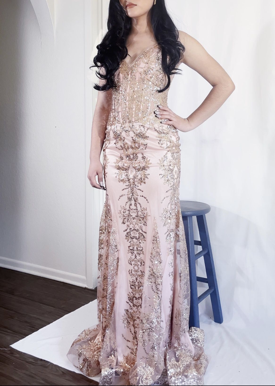 Rose Gold Prom Dress