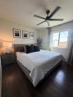 King Size Bed Set with Mattress, Box Spring & Frame