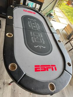 ESPN Poker Table with Cup Holders