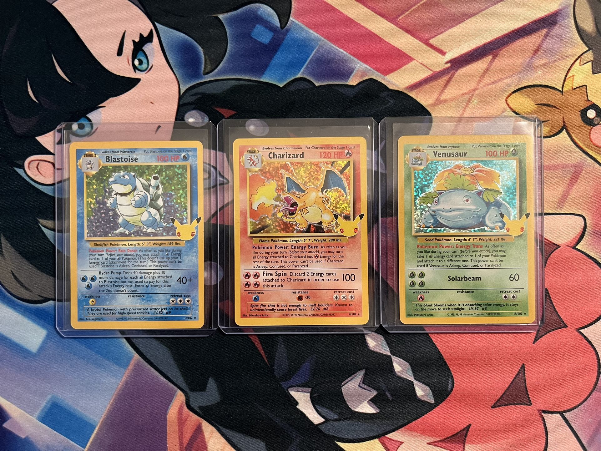 Pokemon 25th Anniversary Celebrations Charizard, Blastoise, Venasaur