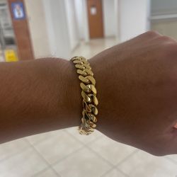 10mm - 8inch Yellow Gold bracelet 14K & 18K | PREMIUM QUALITY 👑