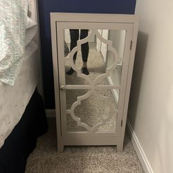 Grey Mirrored Cabinet 