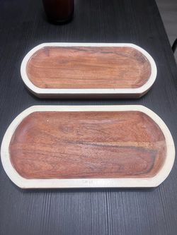 Wooden decorative trays
