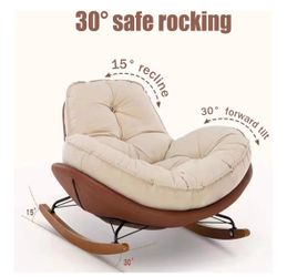 Rocking Glider Chair, Indoor Rocking or Reading Chair Padded Seat - new
