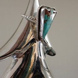 Custom Bisbee Blue Sterling Silver Ring