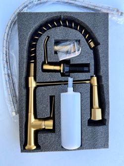 Brushed Gold Kitchen Faucet Modern Kitchen Faucet