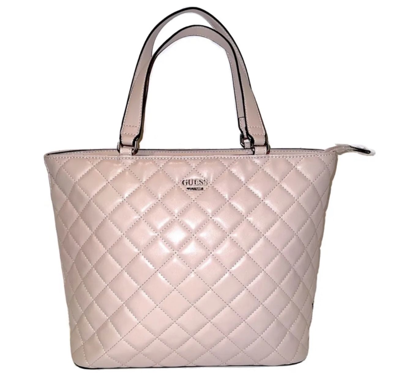New Light Pink GUESS Tote Purse Satchel Hand Bag NWT Quilted
