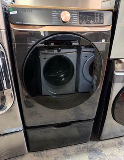 🚨 New Samsung - 7.5 Cu. Ft. Smart Electric Dryer with Pedestal