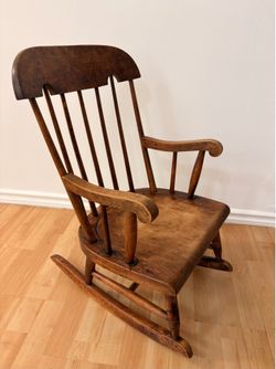Vintage Solid Wood Children's Rocking Chair