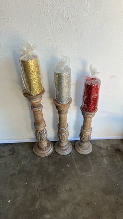 Candle with stand