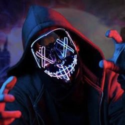 Brand New Halloween Costume Purge Mask LED Light Up Mask