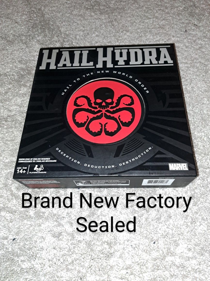 Brand New Factory Sealed Hail Hydra Board Game, A Social Deduction Game Set In The Marvel Universe