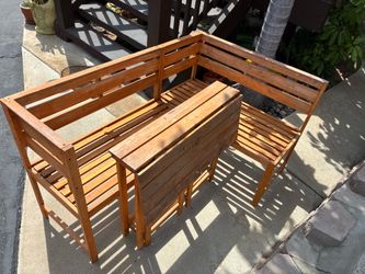 Patio set and table