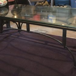 Glass Coffee Table Black 
