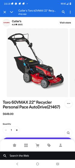 Toro  Electric 22 inch lawnmower