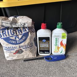 Charcoal And Lighter Fluid And Lighter 