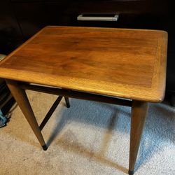 Mid Century Modern Quality Wooden  Inlaid  Side Table Great Condition 14” By 20”By