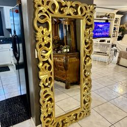 Gorgeous! Gold Baroque Floor Mirror!