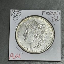 1895 O Morgan Silver Dollar AU++ About Uncirculated Key Date Coin
