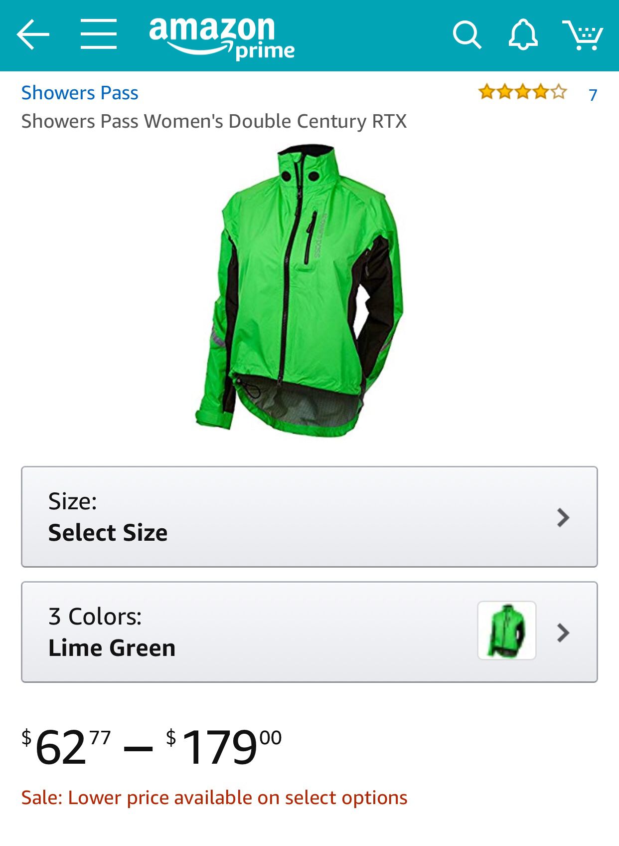 Women's Bicycle rain jacket size: Small
